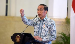 Presiden Jokowi dalam pertemuan dengan para penjabat kepala daerah se-Indonesia di Jakarta
