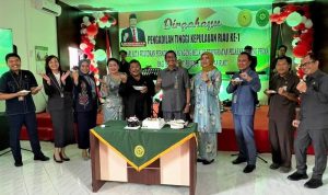 Ketua PT.Kepri Dr.Erwin Malau pada Perayaaan HUT Pengadilan Tinggi Kepri yang dilaksanakan secara sederhana di ruang sidang utama Pengadilan Tinggi Kepri Selasa (5/12/2023).