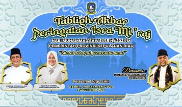 Pemerintah Provinsi Kepri Berama Pemerintah kota Tanjungpiang gelar pengeringan Isra Miraj Nabi Muhammad SAW 1445 Hijriah di pelataran Tugu Sirih kota Tanjungpiang Pemerintah Provinsi Kepri Berama Pemerintah kota Tanjungpiang, gelar pengeringan Isra Miraj Nabi Muhammad SAW 1445 Hijriah di pelataran Tugu Sirih kota Tanjungpiang, Kamis (8/2/2024).