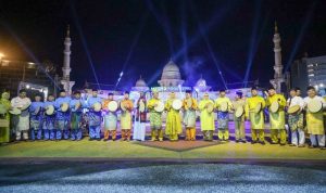 Gubernur Kepri Ansar Ahmad, saat pembukaan Musabaqah Tilawatil Qur'an dan Hadis (MTQH) X di Astaka Utama Alun-alun Engku Putri, Batam Center, Senin (20/5/2024) malam. (Foto: Diskominfo Kepri)