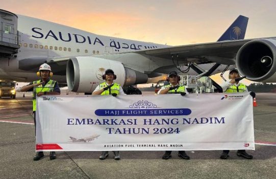 Pertamina Patra Niaga Regional Sumbagut Salurkan 30.813 KL Avtur selama penerbangan Haji 2024 Pertamina Patra Niaga Regional Sumbagut Salurkan 30.813 KL Avtur selama penerbangan Haji 2024. (Foto: Humas)