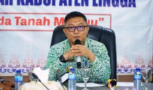 Penjabat Sementara Bupati Lingga Said Nursyahdu saat memimpin rapat koordinasi dengan OPD dan staf ASN Lingga. (Foto: Diskominfo Lingga)
