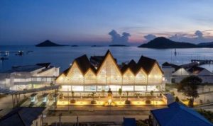 Pos Lintas Batas Negara (PLBN) Serasan di Kabupaten Natuna, Kepulauan Riau yang dibangun Ditjen Cipta Karya Kementerian PUPR. (Foto: Biro Komunikasi Publik)