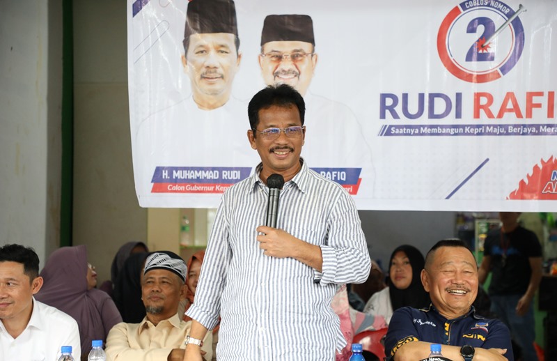 Calon Gubernur Kepri HM.Rudi saat menggelar kampanye di Batam.