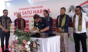Peresmian tujuh lembaga penyalur BBM 1 Harga di resmikan PT Pertamina Patra Niaga. (Foto: Humas)