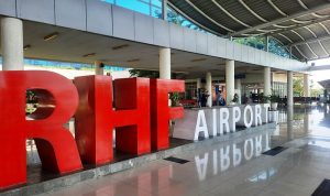 Dalam Logo dan kondisi Bandara RHF Tanjungpinang (Foto: Roland/Presmedia.Id)
