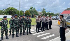 Polres Bintan bersama TNI melaksanakan patroli skala besar di Wilayah Kabupaten Bintan. (Foto Humas Polres Bintan)