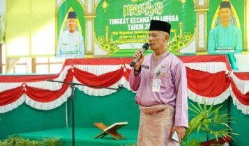 Camat Lingga, Abdul Malik harapkan, MTQ tingkat kecamatan di Lingga lahirnya pemuda yang cerdas, kreatif, dan berakhlak mulia. (Foto: Aulia/Presmedia.id)