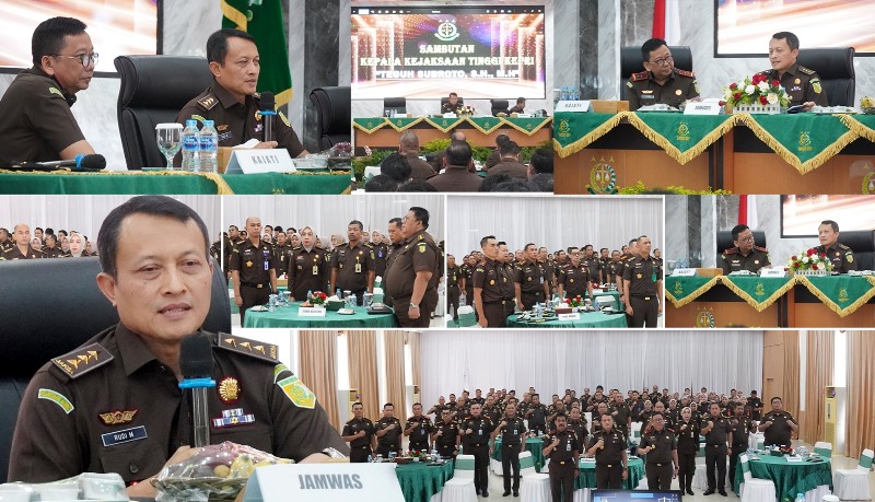 Jaksa Agung Muda Pengawasan Jamwas Kejaksaan Agung RI Dr. Rudi Margono beserta rombongan inspeksi Kejati Kepri Jaksa Agung Muda Pengawasan (Jamwas) Kejaksaan Agung RI, Dr. Rudi Margono, beserta rombongan, melakukan inspeksi kepemimpinan di Kejaksaan Tinggi (Kejati) Kepulauan Riau (Kepri) pada Rabu (12/02/2025).