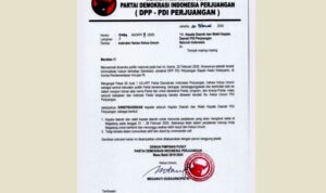 Tangkapan Layar Surat Edaran Instruksi Ketum PDIP Megawati Soekarnoputri.