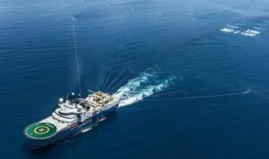 Kapal Geo Coral sedang melakukan akuisisi seismik 3D di Laut Natuna Utara pada periode Oktober-November 2024. ANTARA/HO-Pertamina East Natuna.