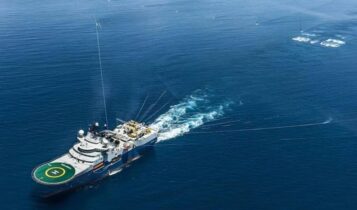 Kapal Geo Coral sedang melakukan akuisisi seismik 3D di Laut Natuna Utara pada periode Oktober-November 2024. ANTARA/HO-Pertamina East Natuna.