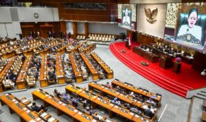 Rapat Paripurna ke-15 DPR Masa Persidangan II Tahun Sidang 2024-2025 DPR-RI sahkan UU Nomor 34 Tahun 2004 tentang TNI menjadi UU di Kompleks Parlemen, Senayan, Jakarta, Kamis (20/3/2025). (Foto: ANTARA FOTO/Rivan Awal Lingga).