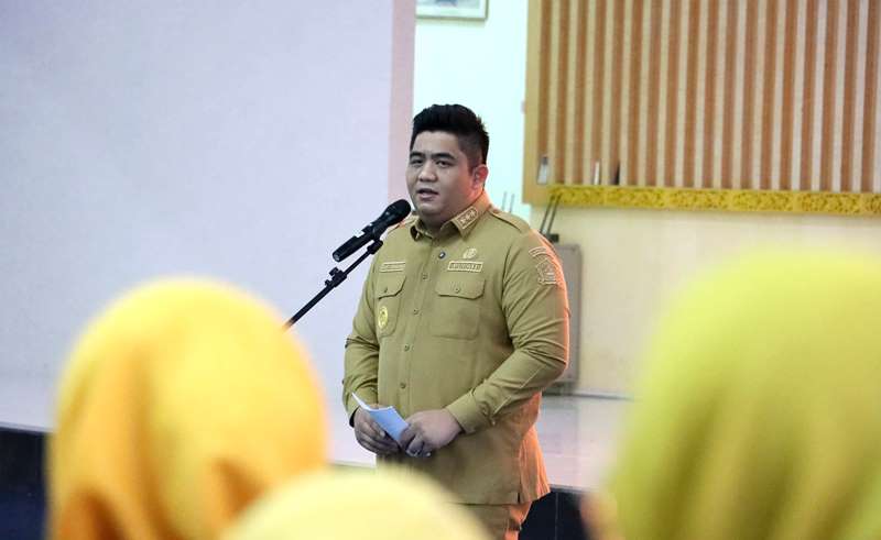 Bupati Roby dan ASN Bintan, dalam apel perdana pasca libur Lebaran yang digelar di Bintan Selasa (8/4/2025).