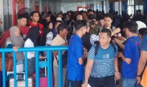 Kondisi Penumpang di Pelabuhan SBP Domestik Tanjungpinang mulai dipadati penumpang (Roland/Presmedia)