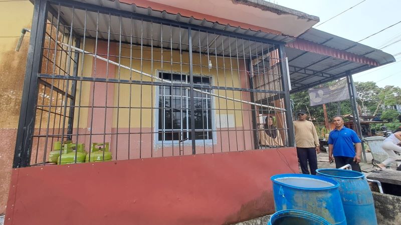 Pangkalan Gas Rinanto Tanjung Talok yang jadi sasaran pencuri.
