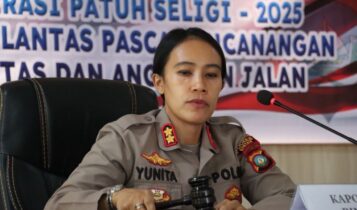 Kapolres Bintan AKBP Yunita Stevani memimpin Latpraops Operasi Patuh Seligi 2025.