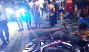 Seorang pelajar berinisial TAH (16) pengendara Yamaha Mio Soul BP 5674 WG tewas usai bersenggolan dengan Mobil Honda HRV BP 1667 RG di Jalan Kamboja tepatnya didepan Gg. Melur , Kota Tanjungpinang. (Foto: Humas Polresta)