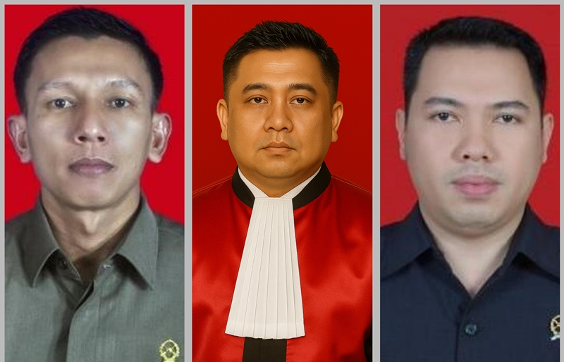 Trio Hakim PN Batam Benny Yoga Dharma, S.H, Rinaldi, S.H, Ferry Irawan, S.H putusanya memerintahkan pengembalian BB kapal MT.Arman 411 kepada Ocean Mark Shipping Inc selaku penggugat sebelum akhirnya putusanya dibatalkan PT.Kepri. (Foto: PNBatam)