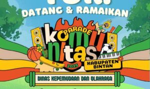 Parade Komunitas Bintan 2025 Perdana Digelar, Bupati Roby Ajak Masyarakat Ramaikan Panggung Kreativitas Anak Muda.