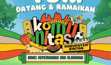 Parade Komunitas Bintan 2025 Perdana Digelar, Bupati Roby Ajak Masyarakat Ramaikan Panggung Kreativitas Anak Muda.