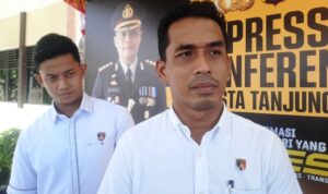 Kasat Narkoba Polresta Tanjungpinang, Lajun Siado Rio Sianturi saat ditemui di Mapolresta Tanjungpinang (Roland/ Presmedia)
