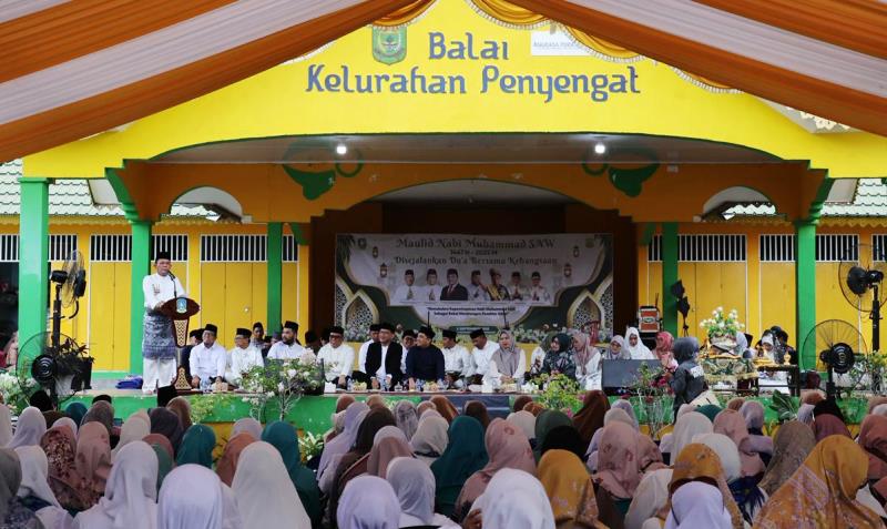 Peringatan Maulid Nabi Muhammad SAW 1447 H yang digelar di Pulau Penyengat, Kota Tanjungpinang, Jumat (5/9/2025).