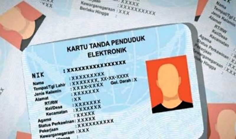 Ilustrasi Blanko KTP yang dikeluarkan dinas Kependudukan untuk Warga.