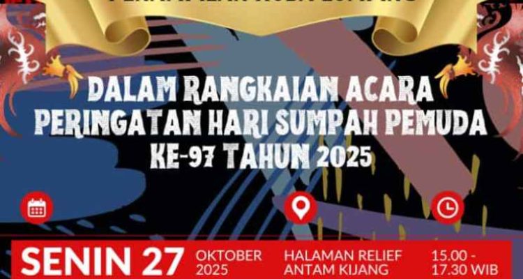 Sambut Hari Sumpah Pemuda ke-97, Bintan Gelar Festival Pemuda Berkarya 27–28 Oktober 2025 Pemerintah Kabupaten Bintan gelar Festival Pemuda Berkarya untuk rayakan Hari Sumpah Pemuda ke-97. Ayo datang dan ramaikan acaranya di Kijang!